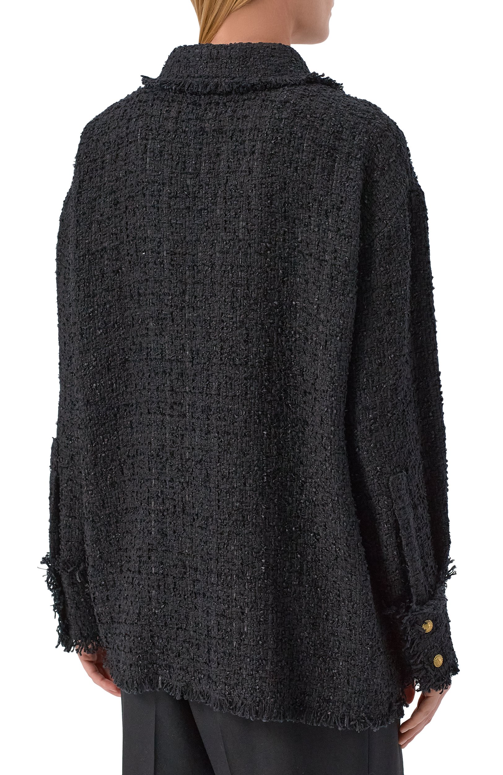 Твидовая рубашка BALMAIN, арт. HF1HD005/XM07, фото 4