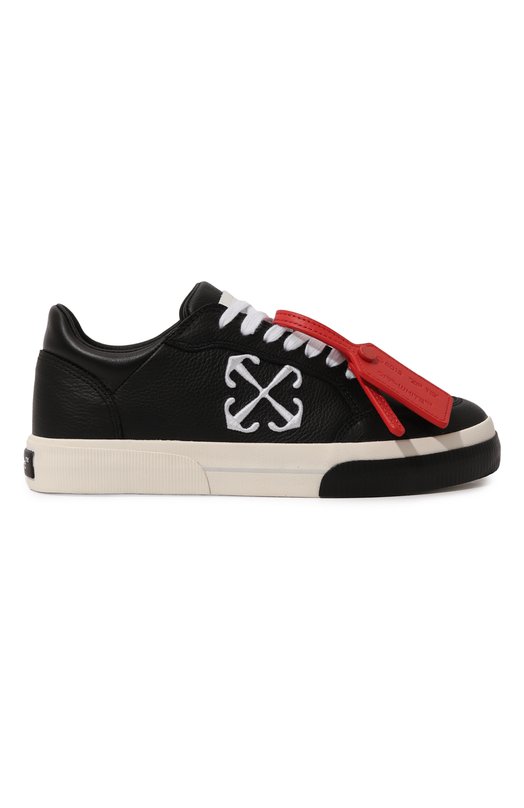 Кожаные кеды Vulcanized Off-White 0WIA288S24LEA001 Чёрный  0WIA288S24LEA001 Фото 5