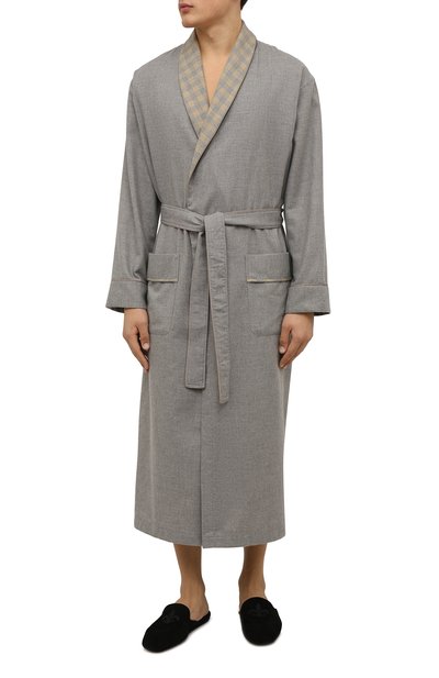 Халат из хлопка и шерсти ZIMMERLI, арт. 4600-75143, фото 2