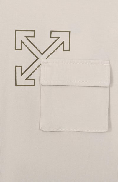 Хлопковая футболка OFF-WHITE, арт. 0BAA016S26JER001, фото 3