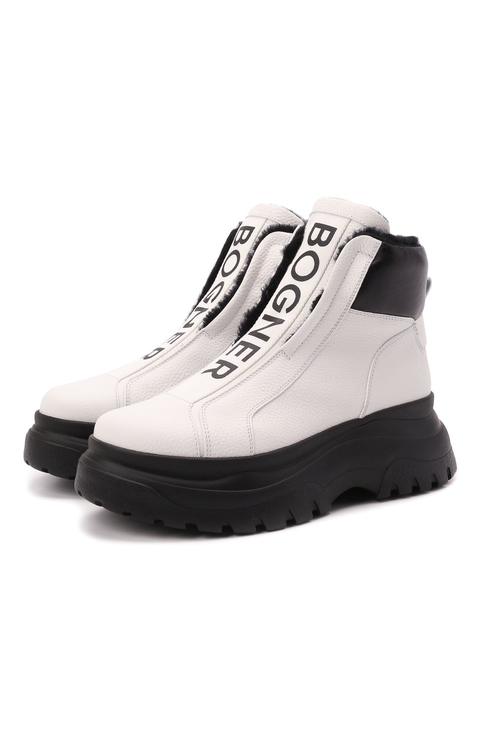 Кожаные ботинки BOGNER белого цвета по цене 48750 руб., арт. 22141853/BANFF 5 B, фото 1 Кожаные ботинки BOGNER, арт. 22141853/BANFF 5 B, фото 1