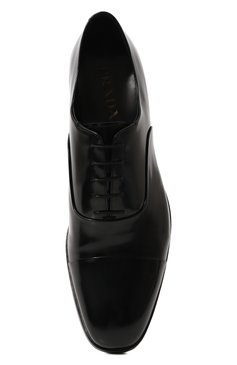 Мужские кожаные оксфорды PRADA черного цвета, арт. 2EB177-P39-F0002 | Фото 6 (Материал сплава: Проставлено; Нос: Не проставлено; Стили: Классический; Материал внешний: Натуральная кожа)