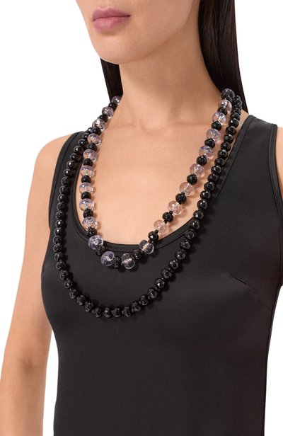 Колье EMPORIO ARMANI черного цвета по цене 29950 руб., арт. EW000823 AF12510, фото 2 Колье EMPORIO ARMANI, арт. EW000823 AF12510, фото 2