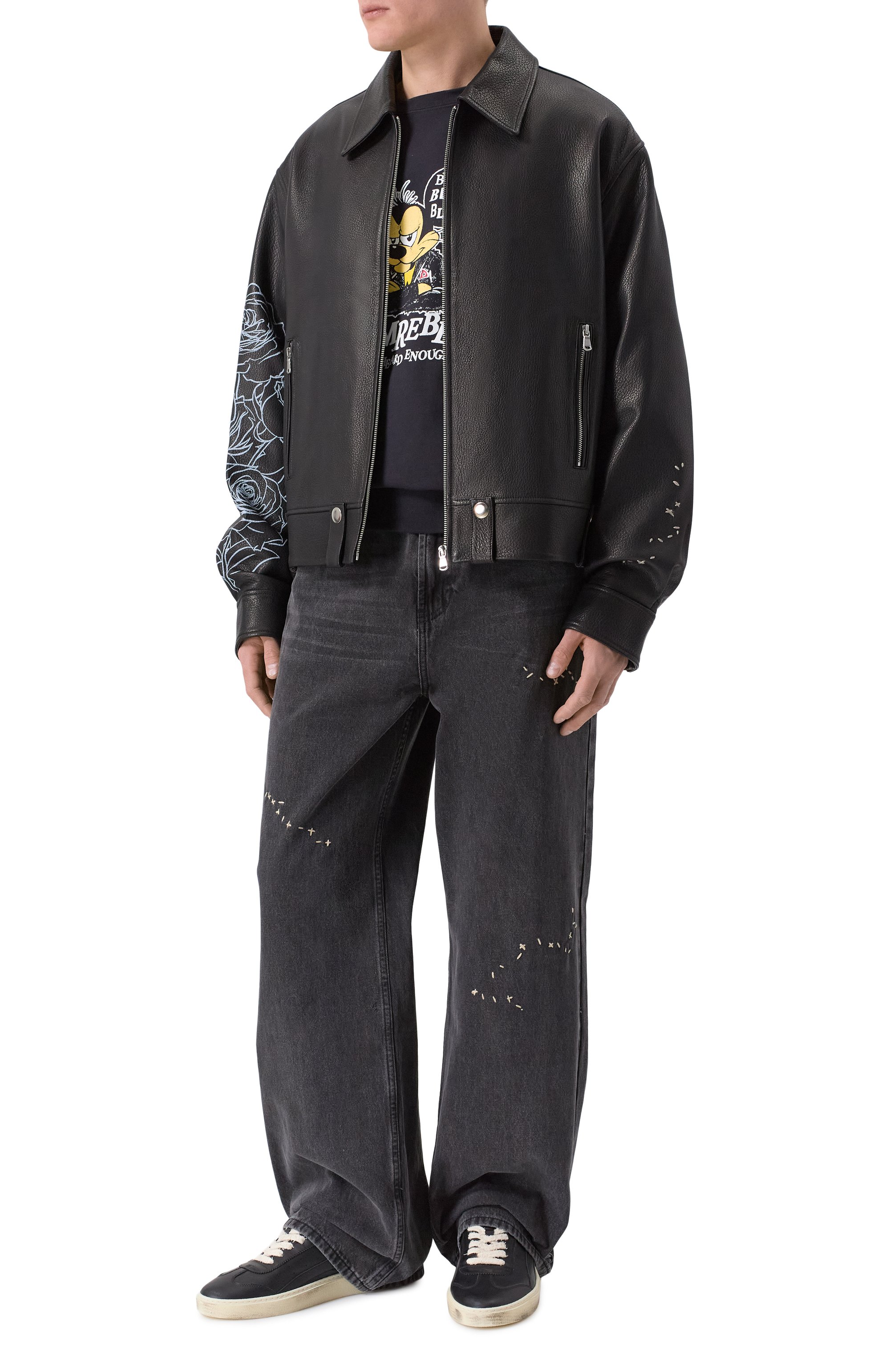 Хлопковый свитшот DOMREBEL черного цвета по цене 39900 руб., арт. M BLABLA/SWEATSHIRT, фото 2 Хлопковый свитшот DOMREBEL, арт. M BLABLA/SWEATSHIRT, фото 2