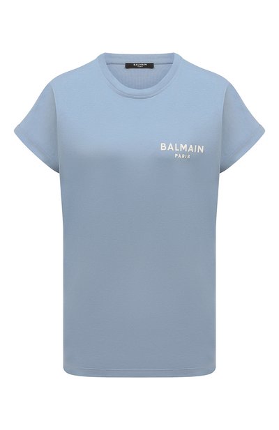 Женская хлопковая футболка BALMAIN, арт. CF1EF010/BB01