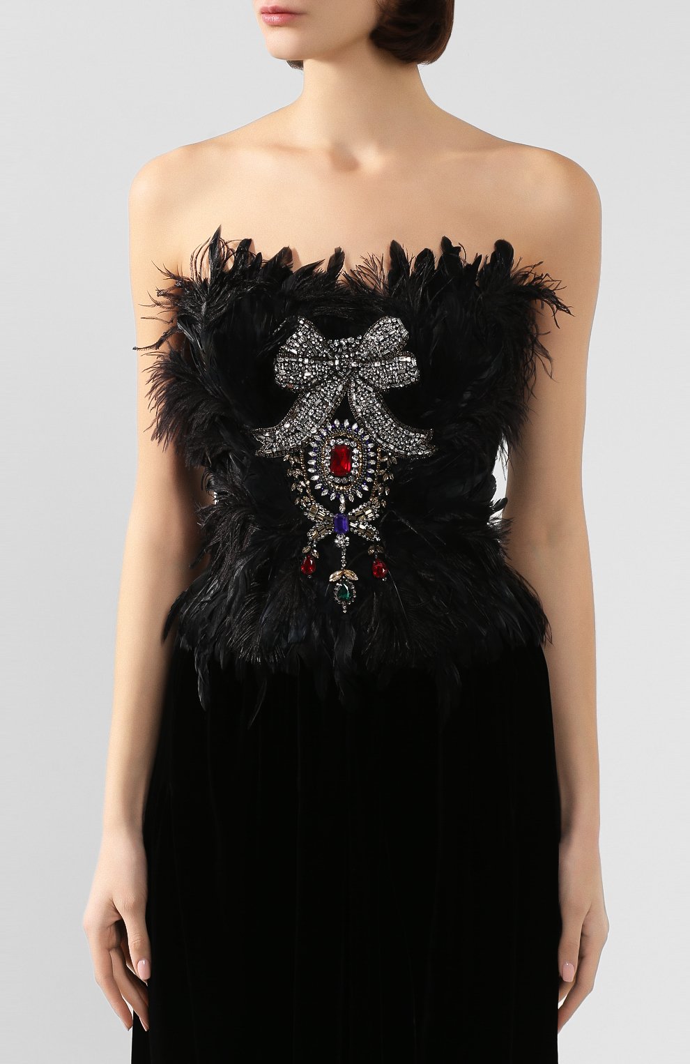 Топ с перьевой отделкой DOLCE & GABBANA, арт. F73B0Z/GDL62, фото 3
