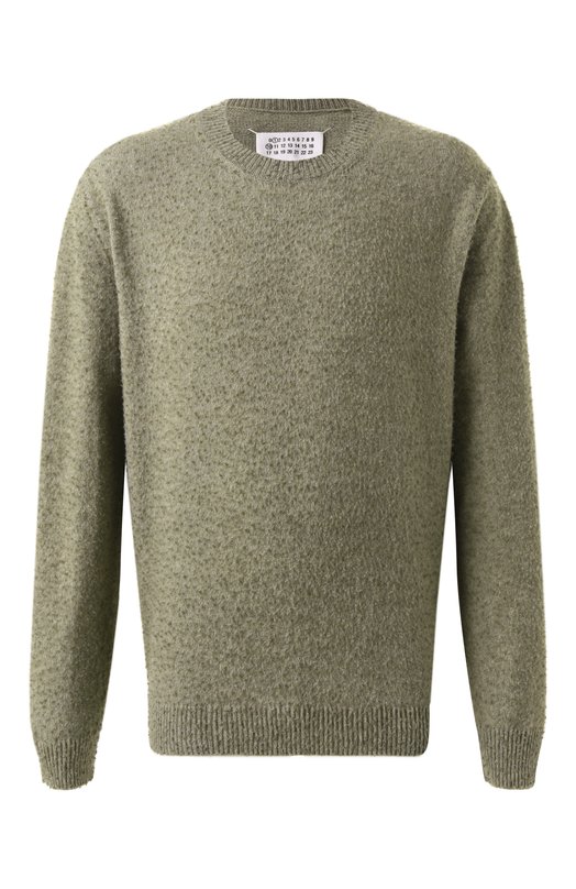 Джемпер из хлопка и шерсти Maison Margiela S50HL0033/M13108 Зелёный S50HL0033/M13108