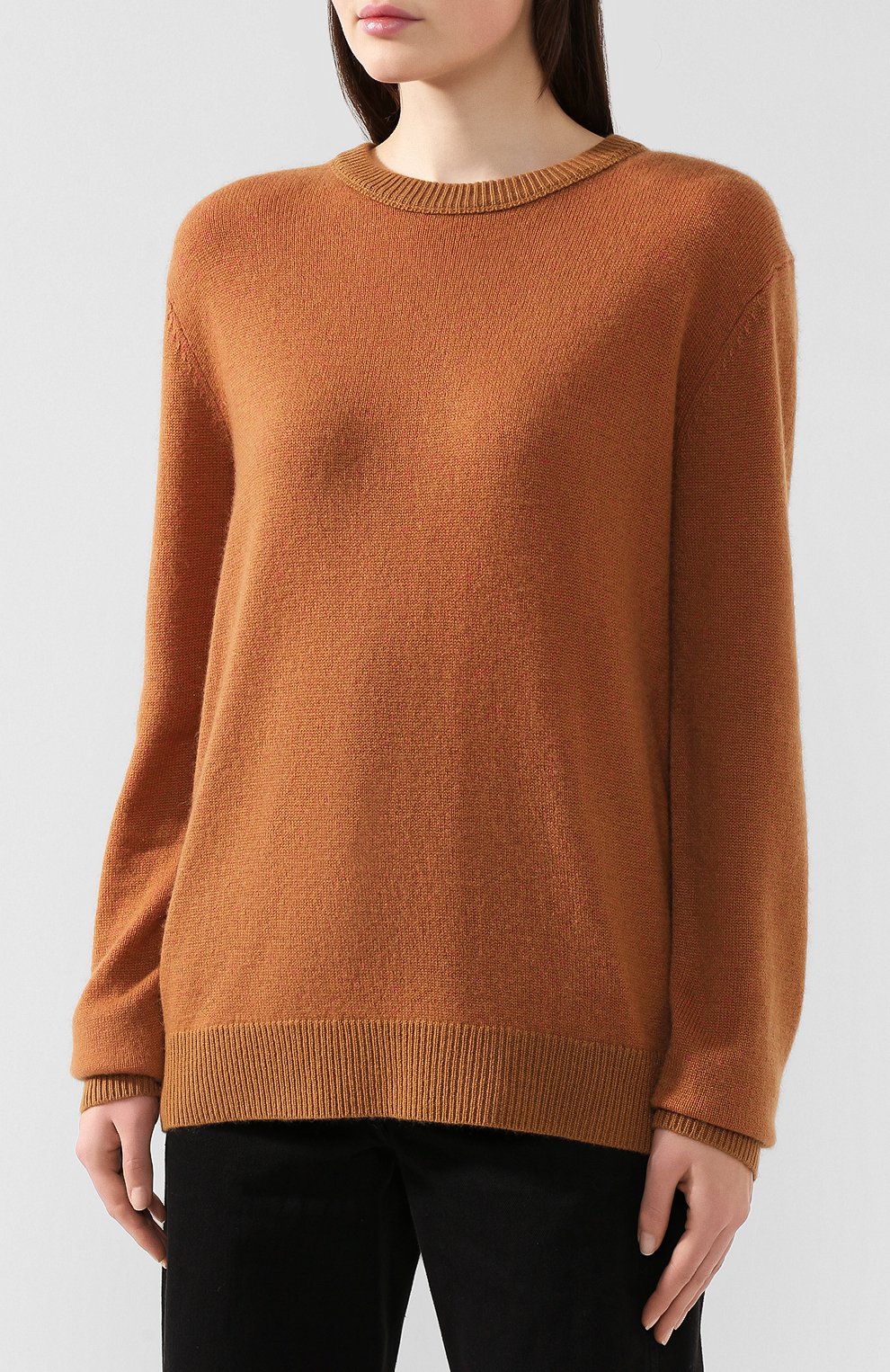Кашемировый пуловер ACNE STUDIOS коричневого цвета по цене 42850 руб., арт. C60013/W, фото 3 Кашемировый пуловер ACNE STUDIOS, арт. C60013/W, фото 3