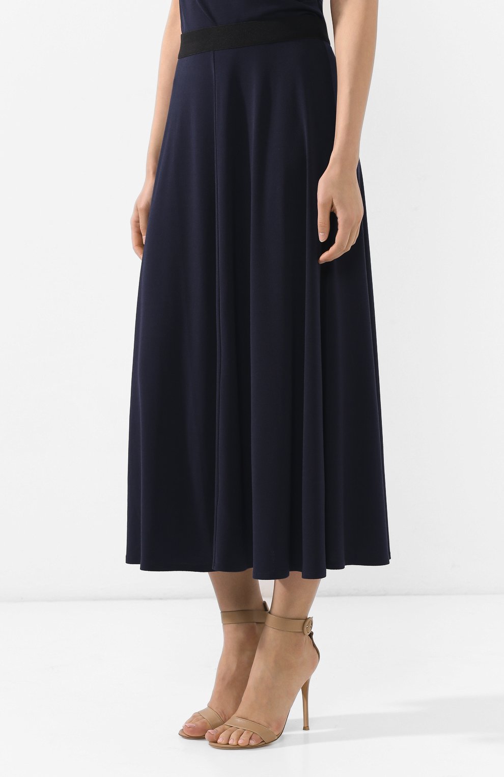 Юбка-миди BY MALENE BIRGER темно-синего цвета по цене 12650 руб., арт. Q55597142/SKI5002S91, фото 3 Юбка-миди BY MALENE BIRGER, арт. Q55597142/SKI5002S91, фото 3