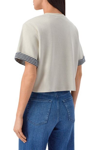 Хлопковая футболка FRAME DENIM, арт. WE26JSS002/THE STRIPE CUFF T0P, фото 4