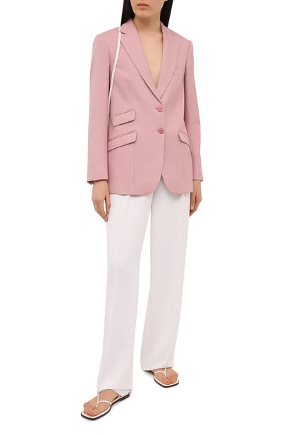 Жакет из вискозы и льна STELLA MCCARTNEY розового цвета по цене 134000 руб., арт. 603171/SMB61, фото 2 Жакет из вискозы и льна STELLA MCCARTNEY, арт. 603171/SMB61, фото 2
