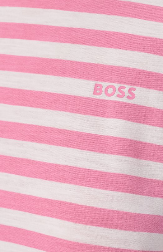 Хлопковая футболка BOSS Orange 50504192 Розовый  50504192 Фото 6