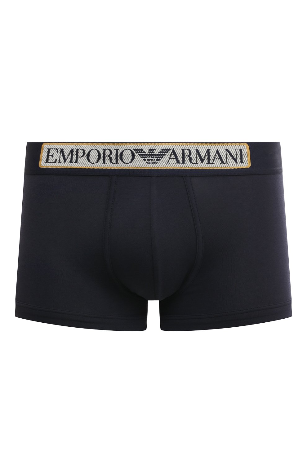 Хлопковые боксеры EMPORIO ARMANI темно-синего цвета по цене 3955 руб., арт. 111866/3F517, фото 1 Хлопковые боксеры EMPORIO ARMANI, арт. 111866/3F517, фото 1
