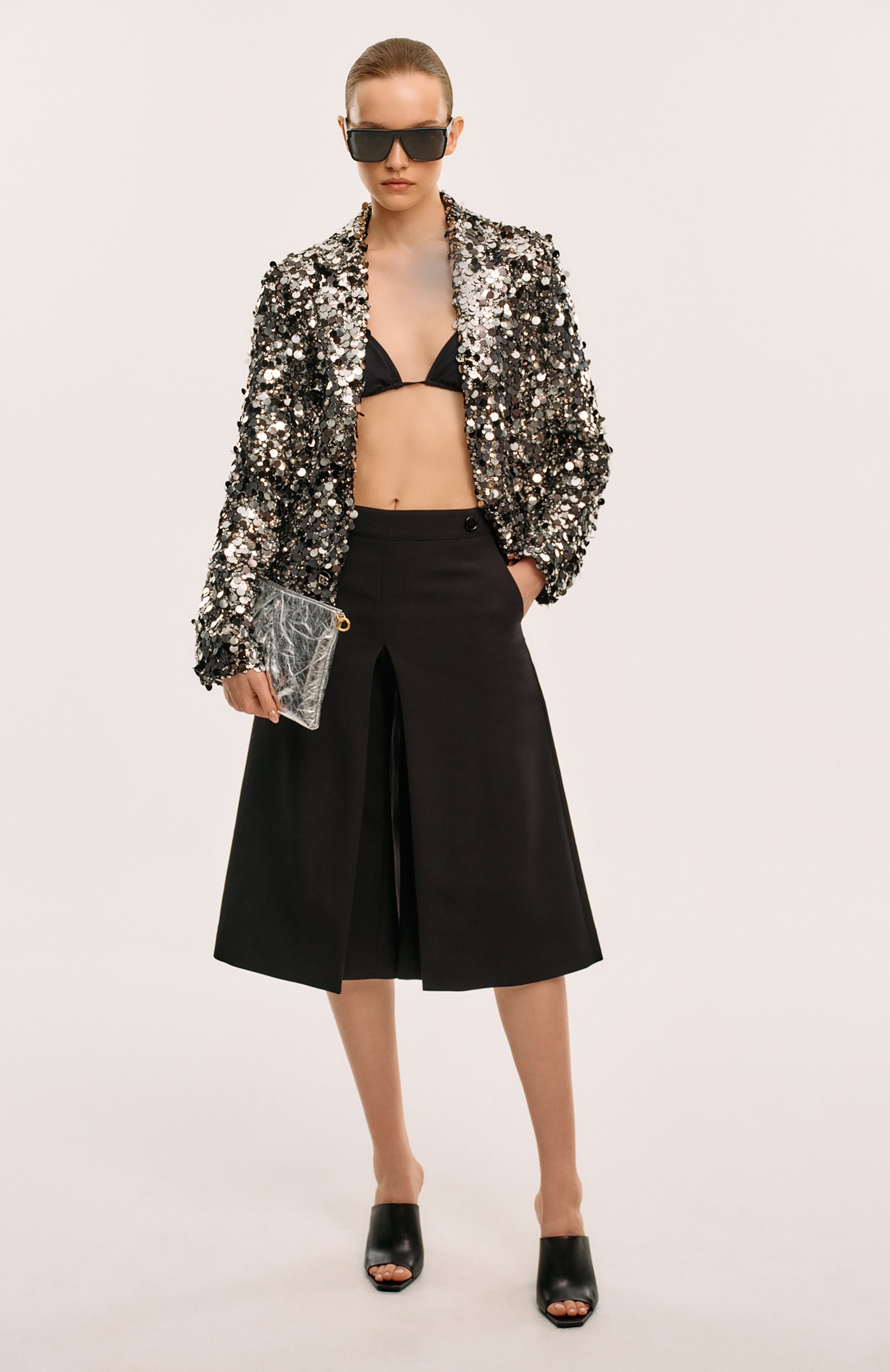 Кожаные мюли jill 95 SAINT LAURENT, арт. 818037/AADGZ, фото 8