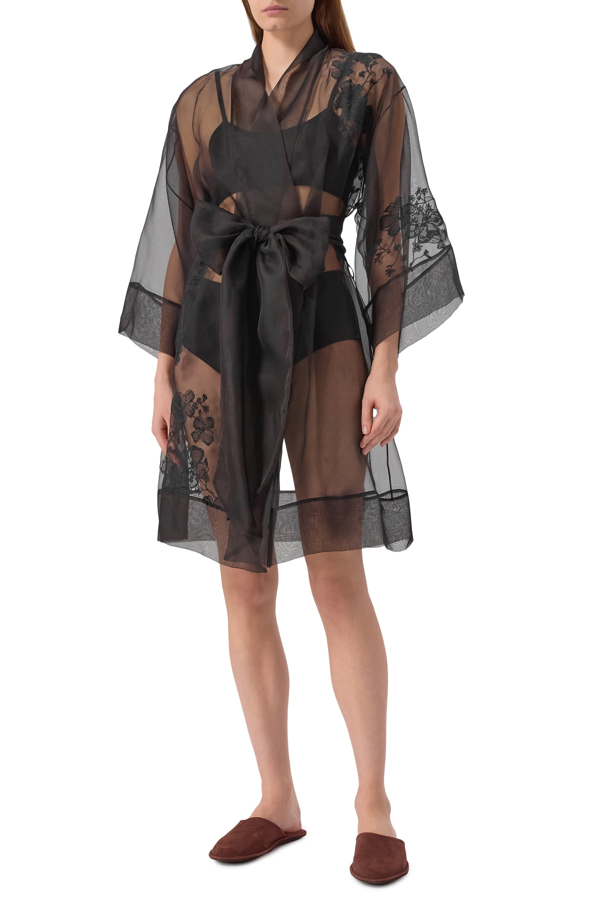 Шелковый халат CARINE GILSON, арт. SA0969SO, фото 2