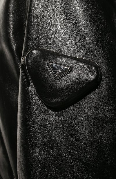 Кожаный бомбер PRADA, арт. UPW399-1ZFE-F0002, фото 5