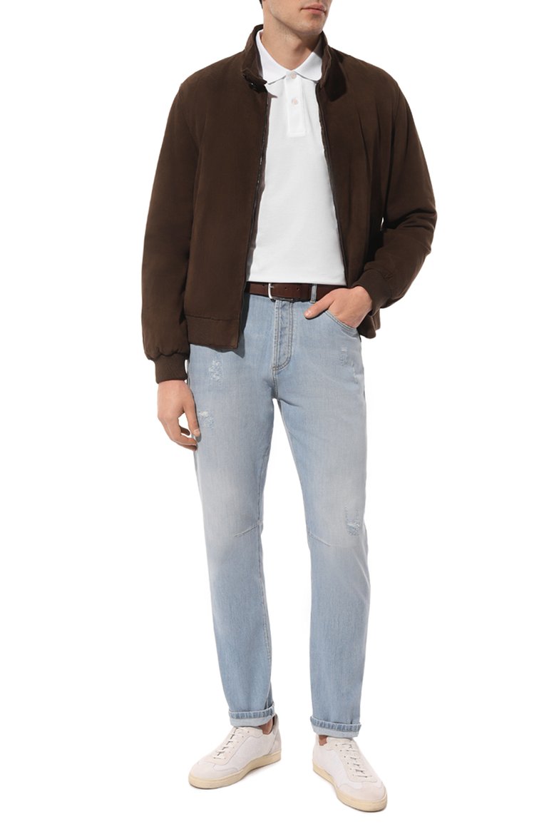 Мужские джинсы leisure fit BRUNELLO CUCINELLI голубого цвета, арт. M0Z37B2279 | Фото 2 (Материал внешний: Хлопок, Деним; Длина (брюки, джинсы): Стандартные; Кросс-КТ: Деним; Детали: Потертости, Делаве; Силуэт М (брюки): Прямые; Стили: Повседневный, Streetwear; Автоматизация состава: Проставлено; Автоматизация ТО: Проставлено)