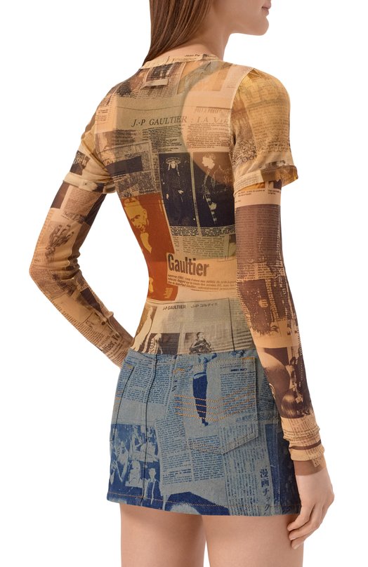Лонгслив Jean Paul Gaultier 26/01-W-T0416/M013P Коричневый  26/01-W-T0416/M013P Фото 4
