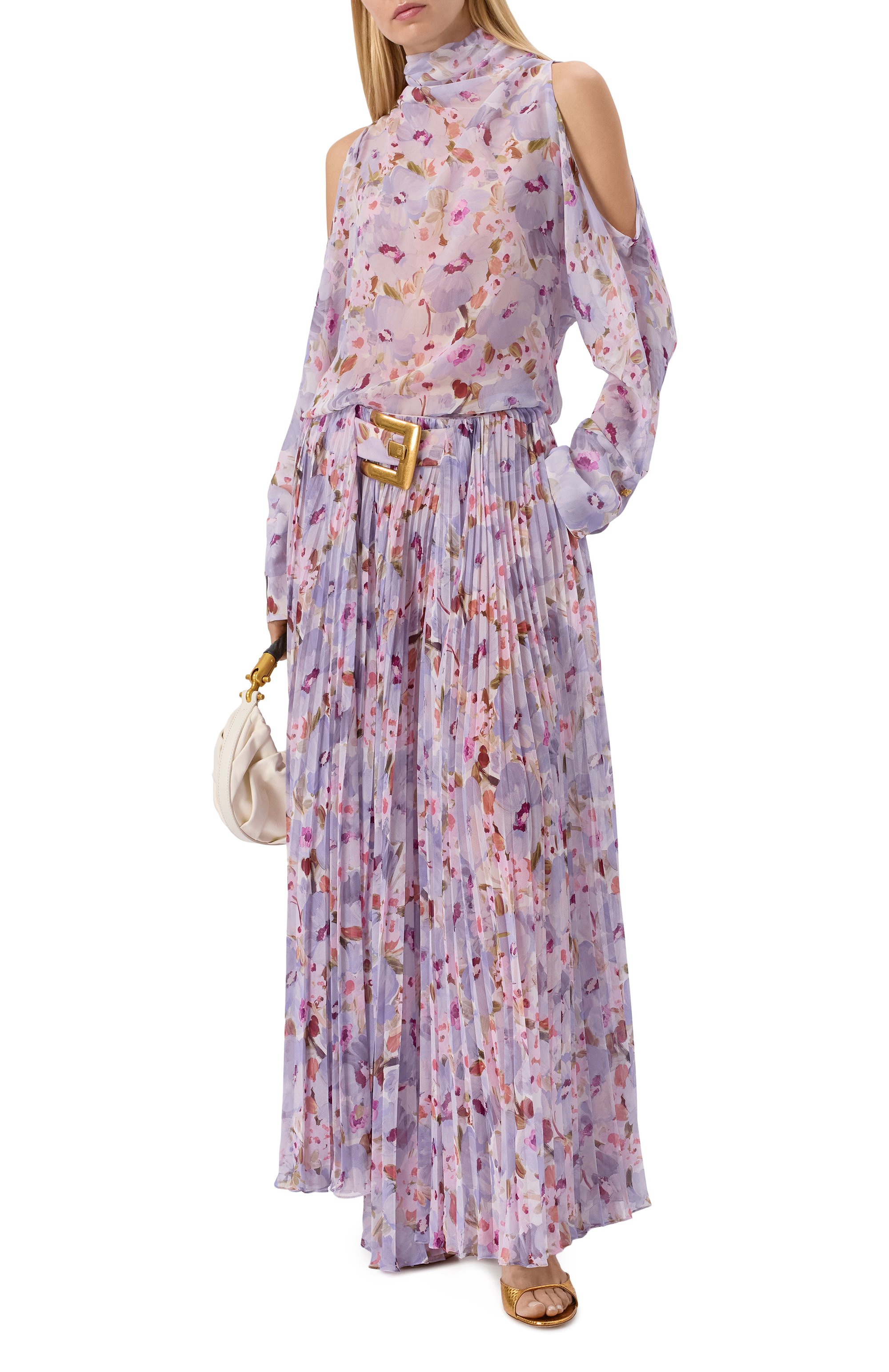 Плиссированная юбка BALMAIN, арт. GF1LE680/SF35, фото 2