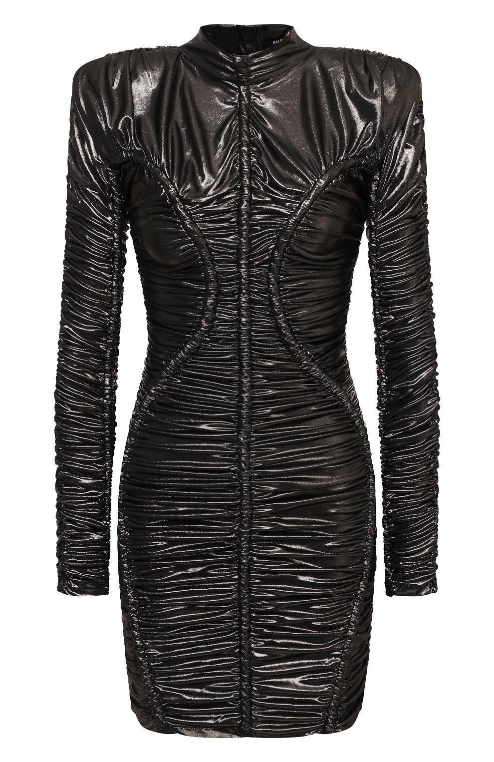 Платье из вискозы BALMAIN черного цвета по цене 478000 руб., арт. XF1R9940/JB69, фото 1 Платье из вискозы BALMAIN, арт. XF1R9940/JB69, фото 1
