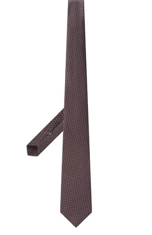 Шелковый галстук Canali 18/HJ04364 Коричневый  18/HJ04364 Фото 3