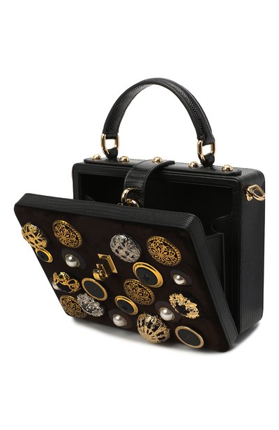 Сумка dolce box DOLCE & GABBANA черного цвета по цене 370500 руб., арт. BB5970/AW611, фото 4 Сумка dolce box DOLCE & GABBANA, арт. BB5970/AW611, фото 4