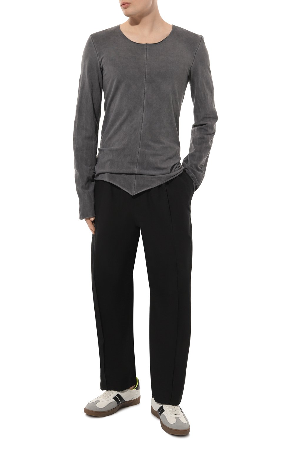 Хлопковый лонгслив WHO_AM, арт. MTSH4-P241-GRY, фото 2