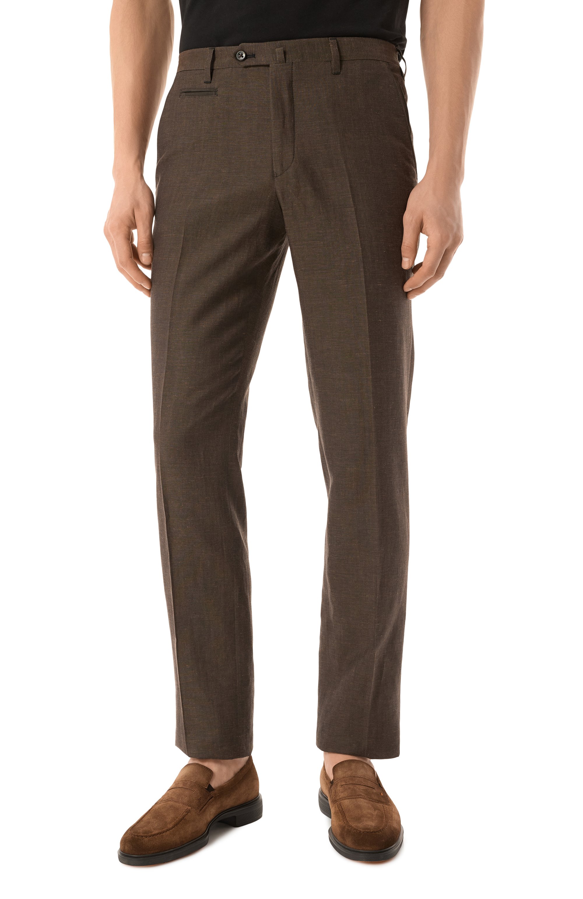 Брюки из шерсти и льна CORNELIANI, арт. 254B05-2514164, фото 3