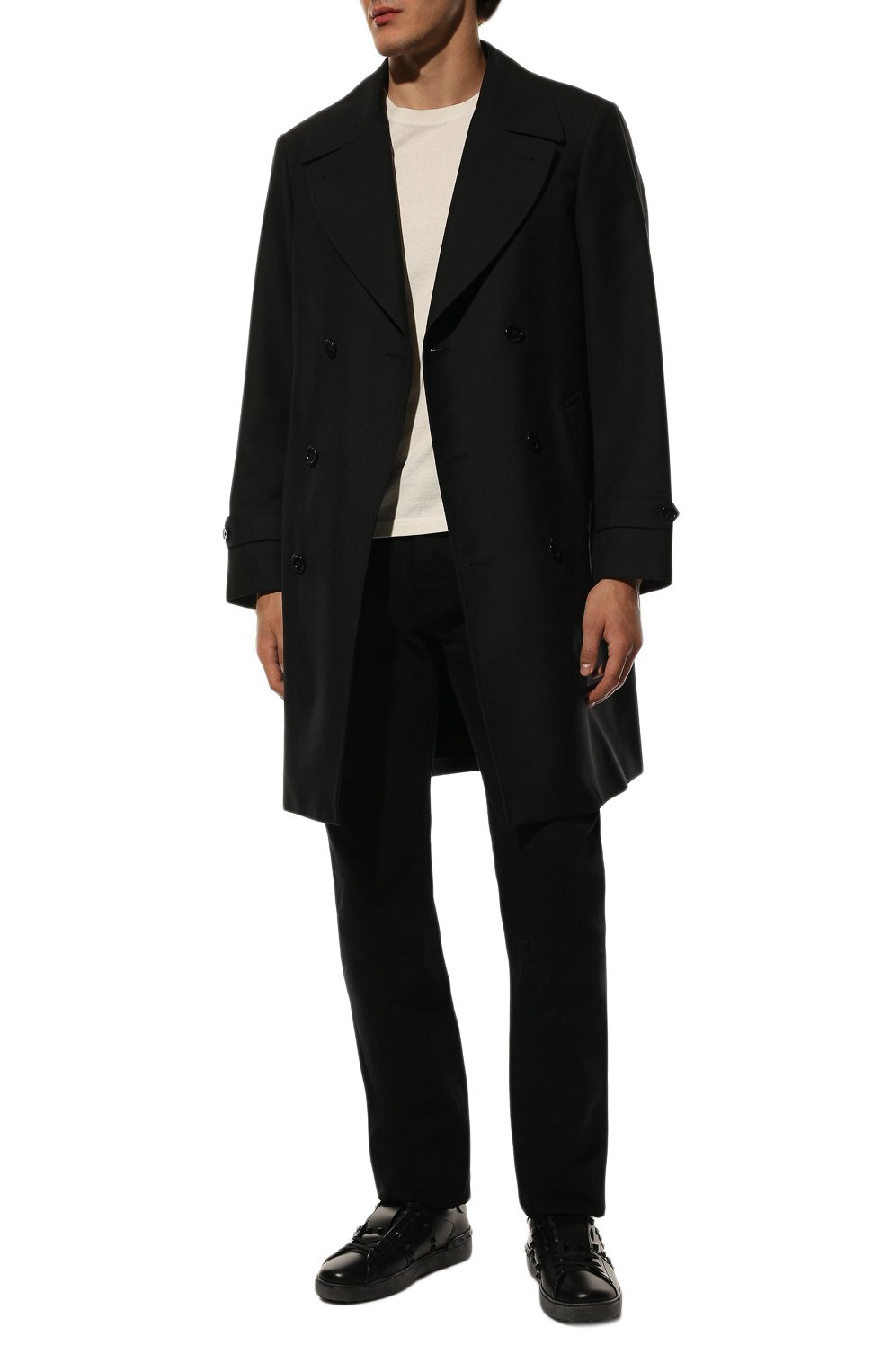 Кожаные кеды rockstud untitled VALENTINO черного цвета по цене 64650 руб., арт. UY2S0931/YEK, фото 2 Кожаные кеды rockstud untitled VALENTINO, арт. UY2S0931/YEK, фото 2