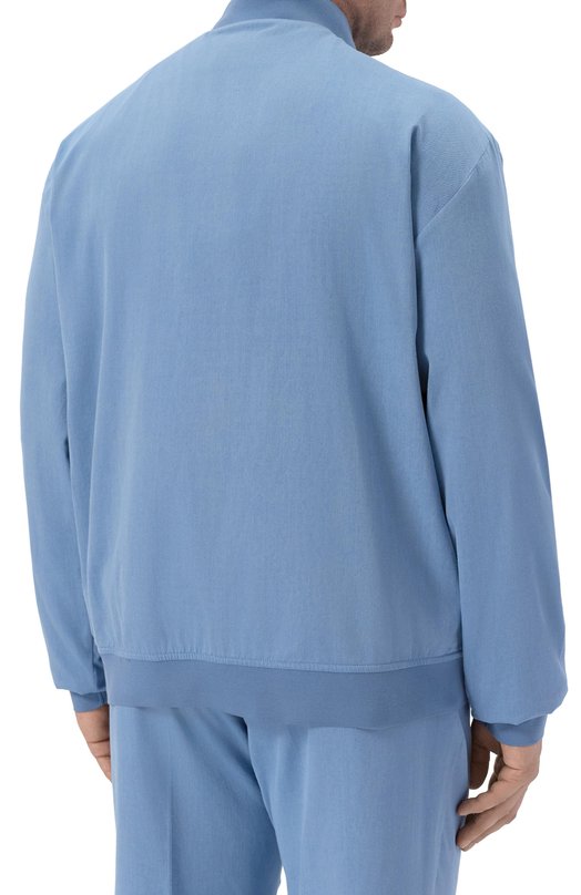 Хлопковый бомбер Kiton UG0001H09695 Голубой  UG0001H09695 Фото 4