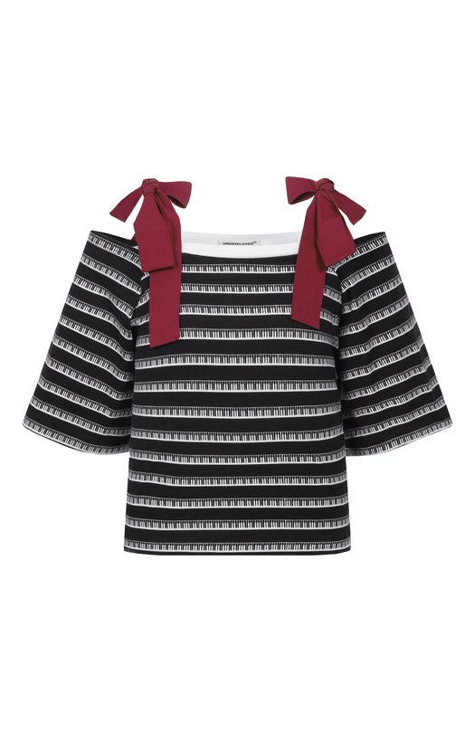 Хлопковая футболка Undercover UP1F1811-1 Чёрный UP1F1811-1