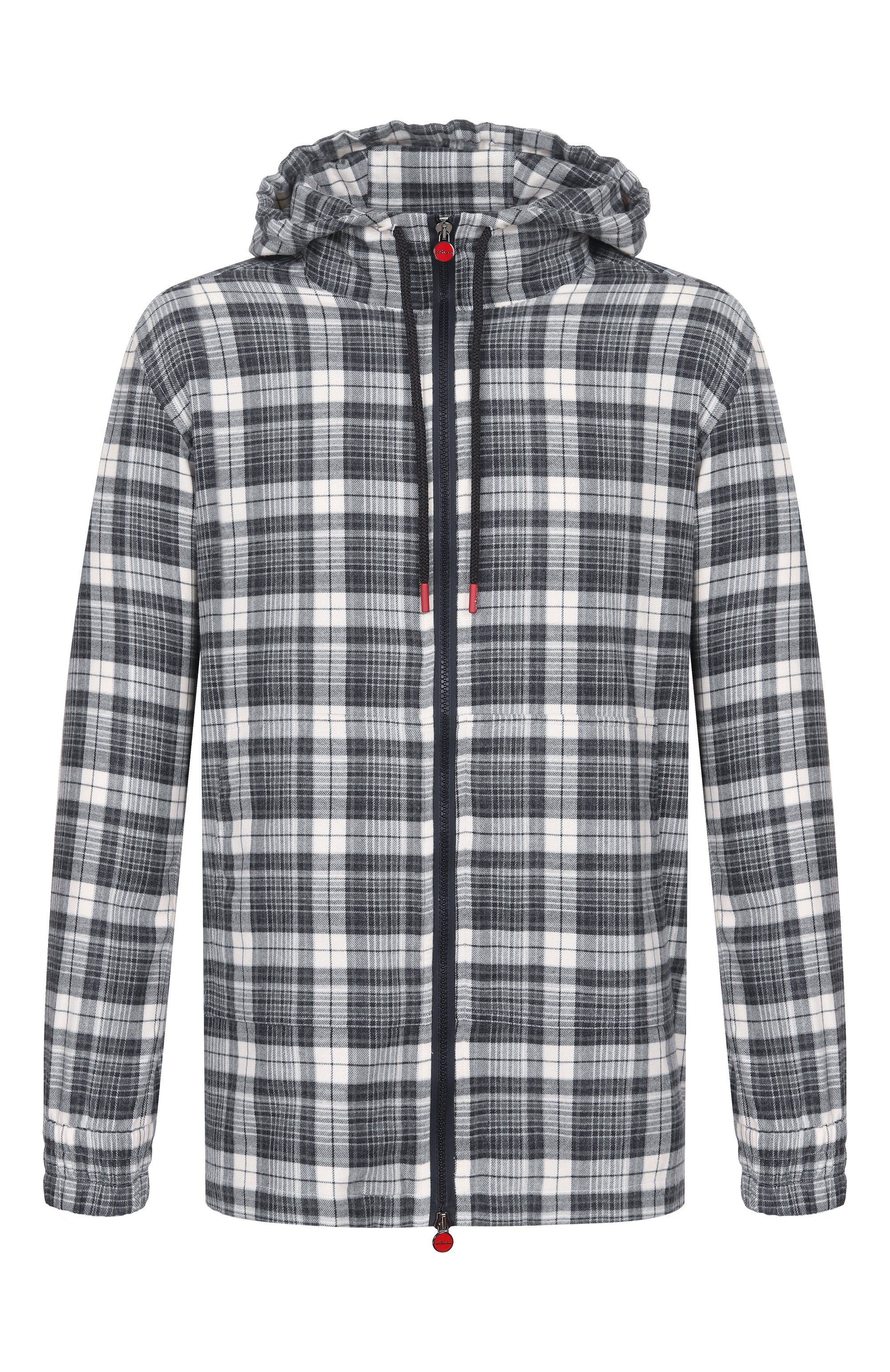 Хлопковая куртка-рубашка KITON серого цвета по цене 108500 руб., арт. UMC010H0907206, фото 1 Хлопковая куртка-рубашка KITON, арт. UMC010H0907206, фото 1