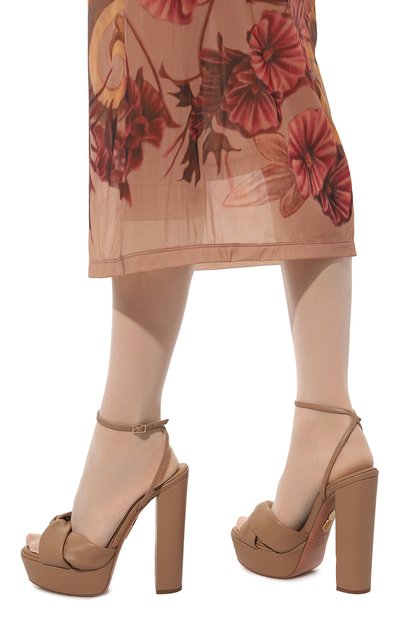 Кожаные босоножки olie plateau 140 AQUAZZURA, арт. 0LEHIGB0/NAP, фото 3