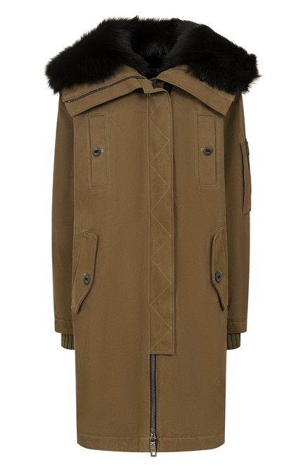 Женская хлопковая парка с подкладкой из овчины DOLCE & GABBANA, арт. F9U05Z/FU6YD