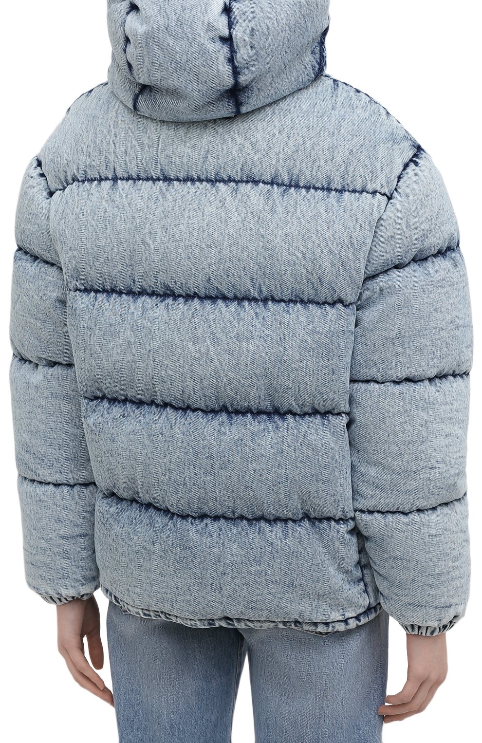 Джинсовый пуховик MIU MIU голубого цвета по цене 250000 руб., арт. ML734-1ZHR-F0013, фото 4 Джинсовый пуховик MIU MIU, арт. ML734-1ZHR-F0013, фото 4