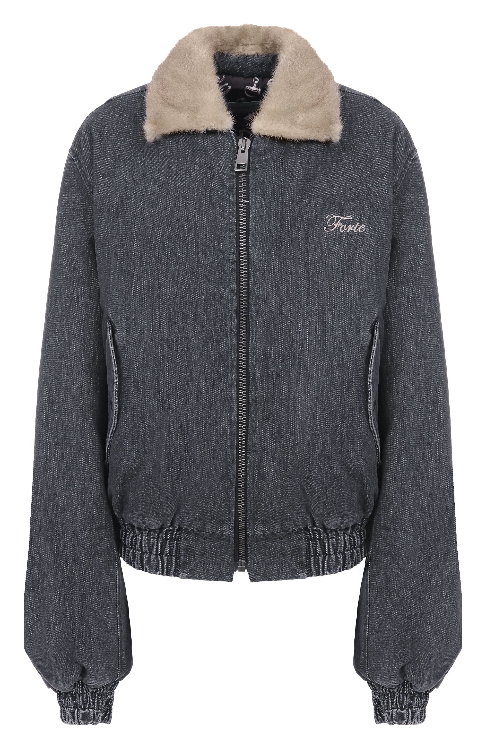 Джинсовый бомбер с отделкой из норки FORTE DEI MARMI COUTURE, арт. 25WF7350M, фото 1