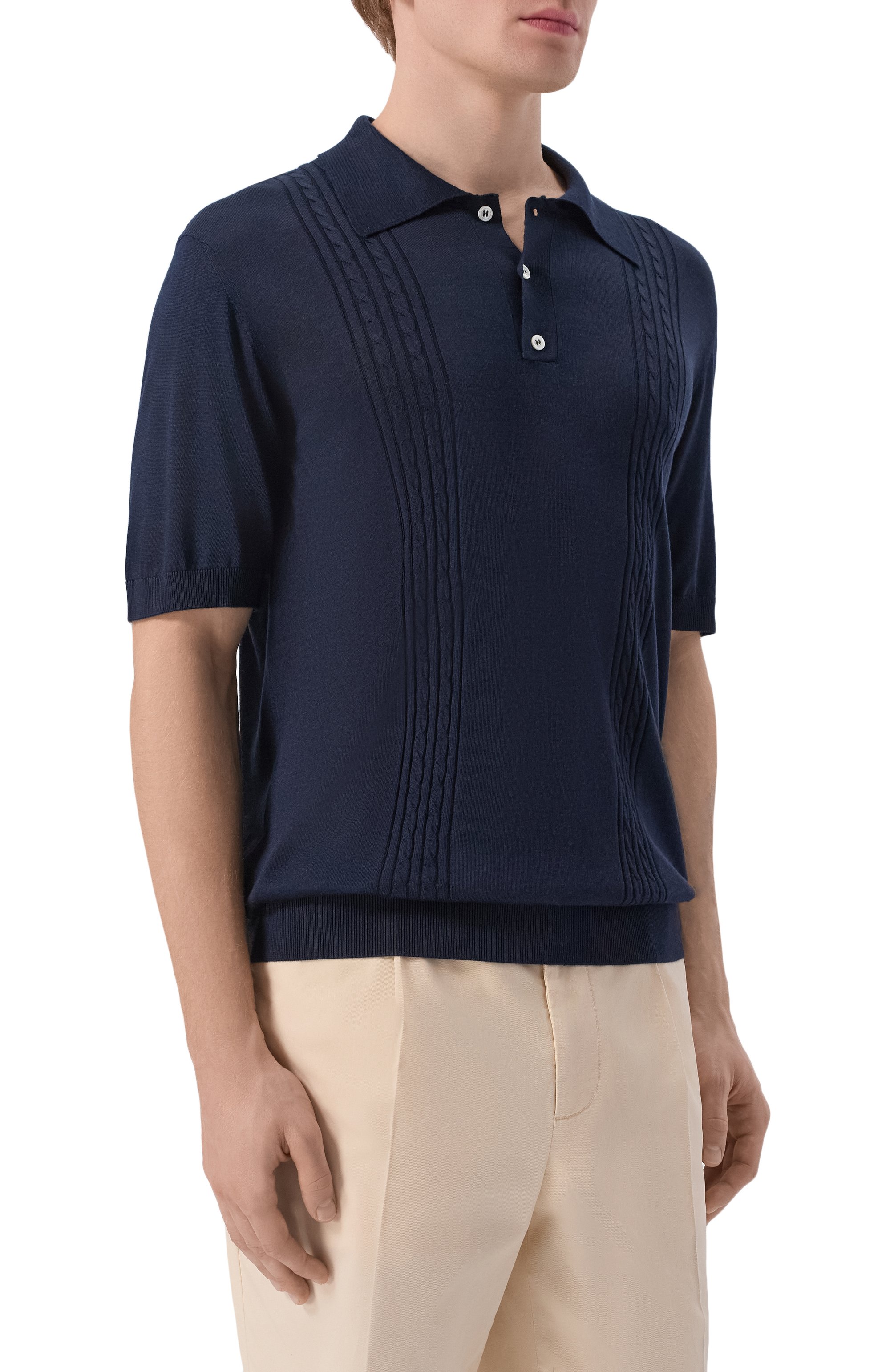 Шелковое поло KITON, арт. UMK0852, фото 3