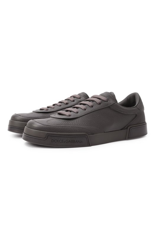 Кожаные кеды Portofino Yacht Dolce & Gabbana A20190/A6A88 Серый A20190/A6A88