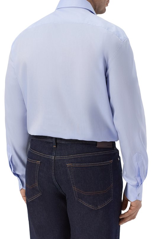 Хлопковая сорочка Stefano Ricci MC003678/BN2941 Голубой  MC003678/BN2941 Фото 4