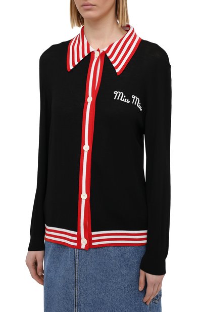 Шерстяной кардиган MIU MIU, арт. MMF392-1WIO-F0002, фото 3