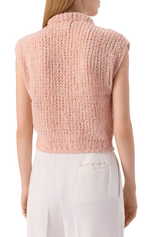Топ из шерсти и кашемира Giambattista Valli 25FWPVCM0M10/15WCA Розовый  25FWPVCM0M10/15WCA Фото 4