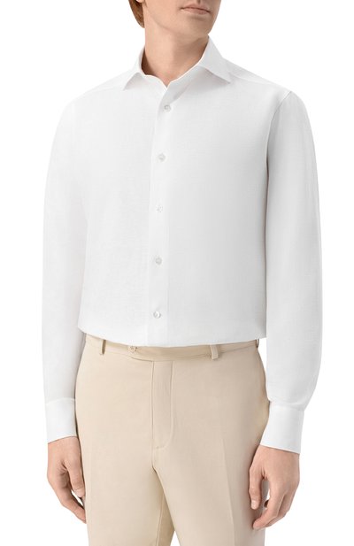 Льняная сорочка MVST белого цвета по цене 77750 руб., арт. M26.CSM.B403/3003-LINEN/AL0E, фото 3 Льняная сорочка MVST, арт. M26.CSM.B403/3003-LINEN/AL0E, фото 3