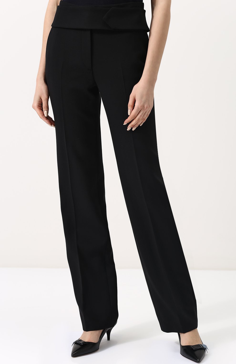 Однотонные расклешенные брюки со стрелками PRADA, арт. P287A-TSQ-F0002, фото 3