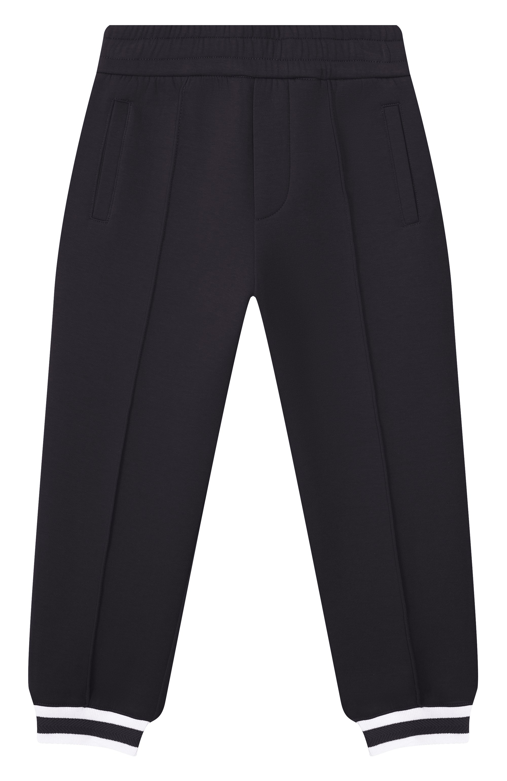 Хлопковые джоггеры EMPORIO ARMANI темно-синего цвета по цене 19950 руб., арт. EB000891/AF10126, фото 1 Хлопковые джоггеры EMPORIO ARMANI, арт. EB000891/AF10126, фото 1