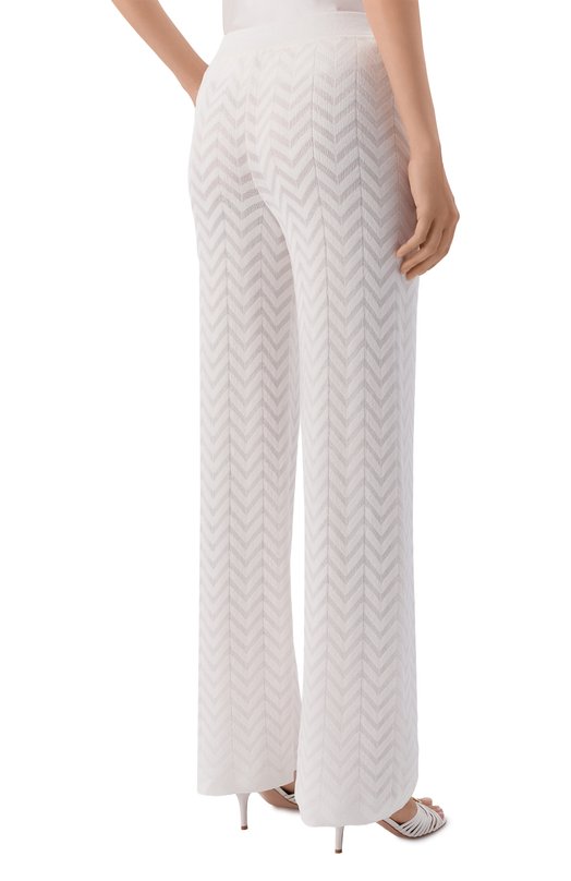 Брюки из хлопка и вискозы Missoni DC26SI01/BK01H2 Белый  DC26SI01/BK01H2 Фото 4