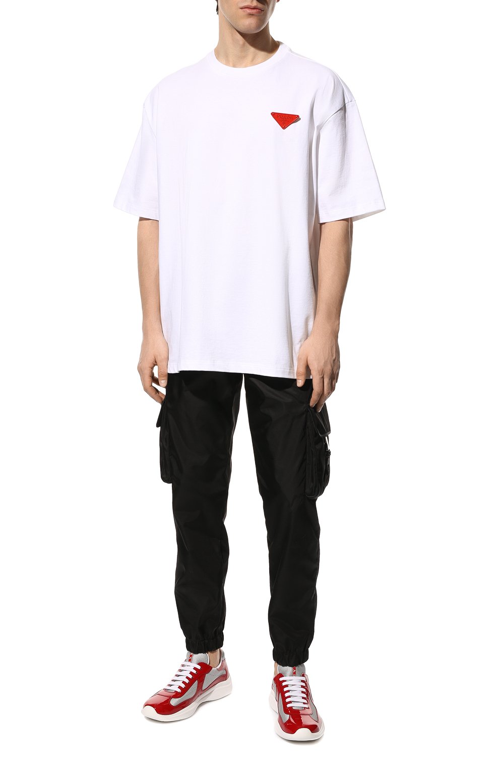 Хлопковая футболка PRADA, арт. UJN807-10UP-F0009-221, фото 2