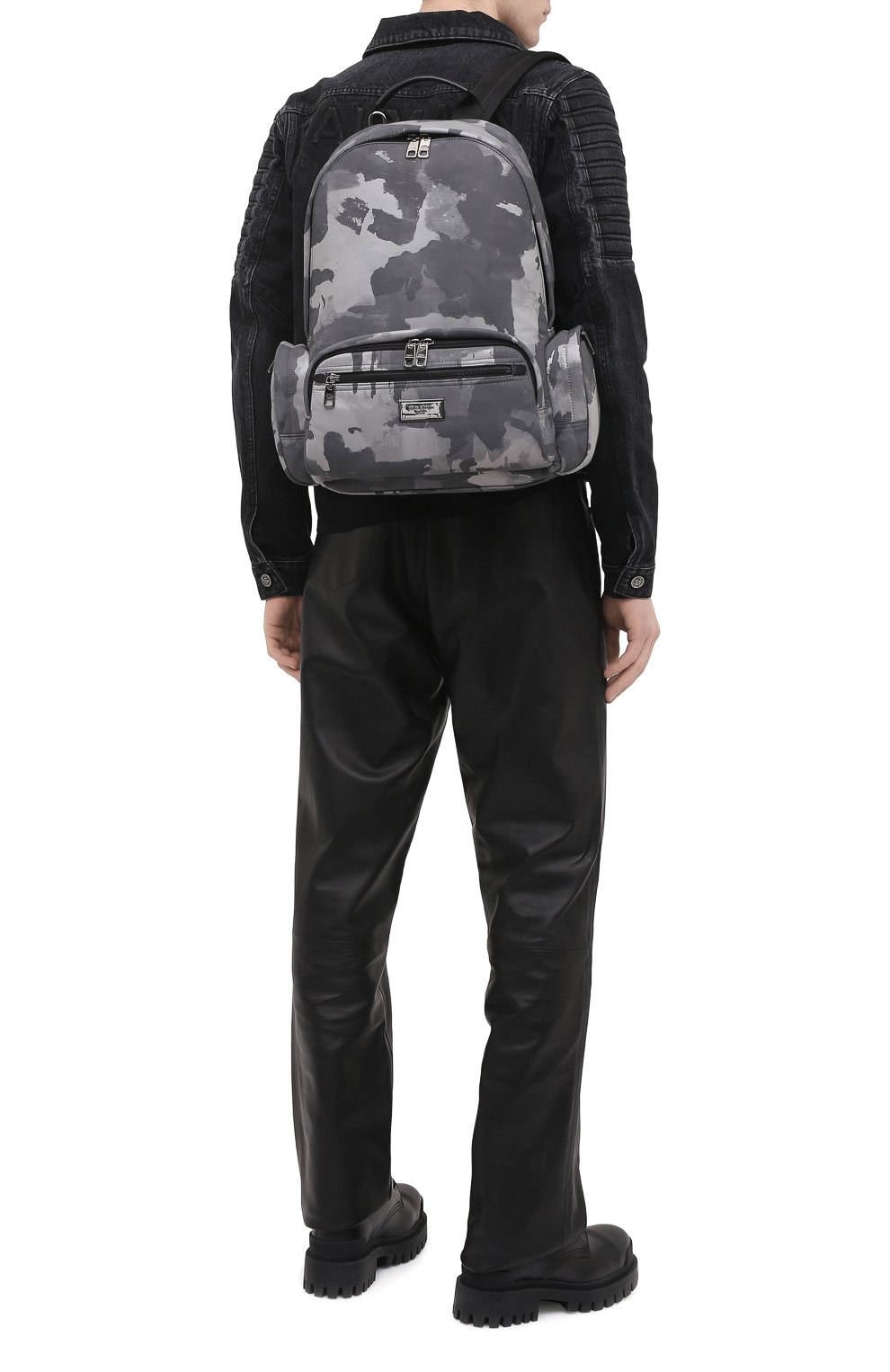 Текстильный рюкзак DOLCE & GABBANA серого цвета по цене 162000 руб., арт. BM1961/A0282, фото 2 Текстильный рюкзак DOLCE & GABBANA, арт. BM1961/A0282, фото 2