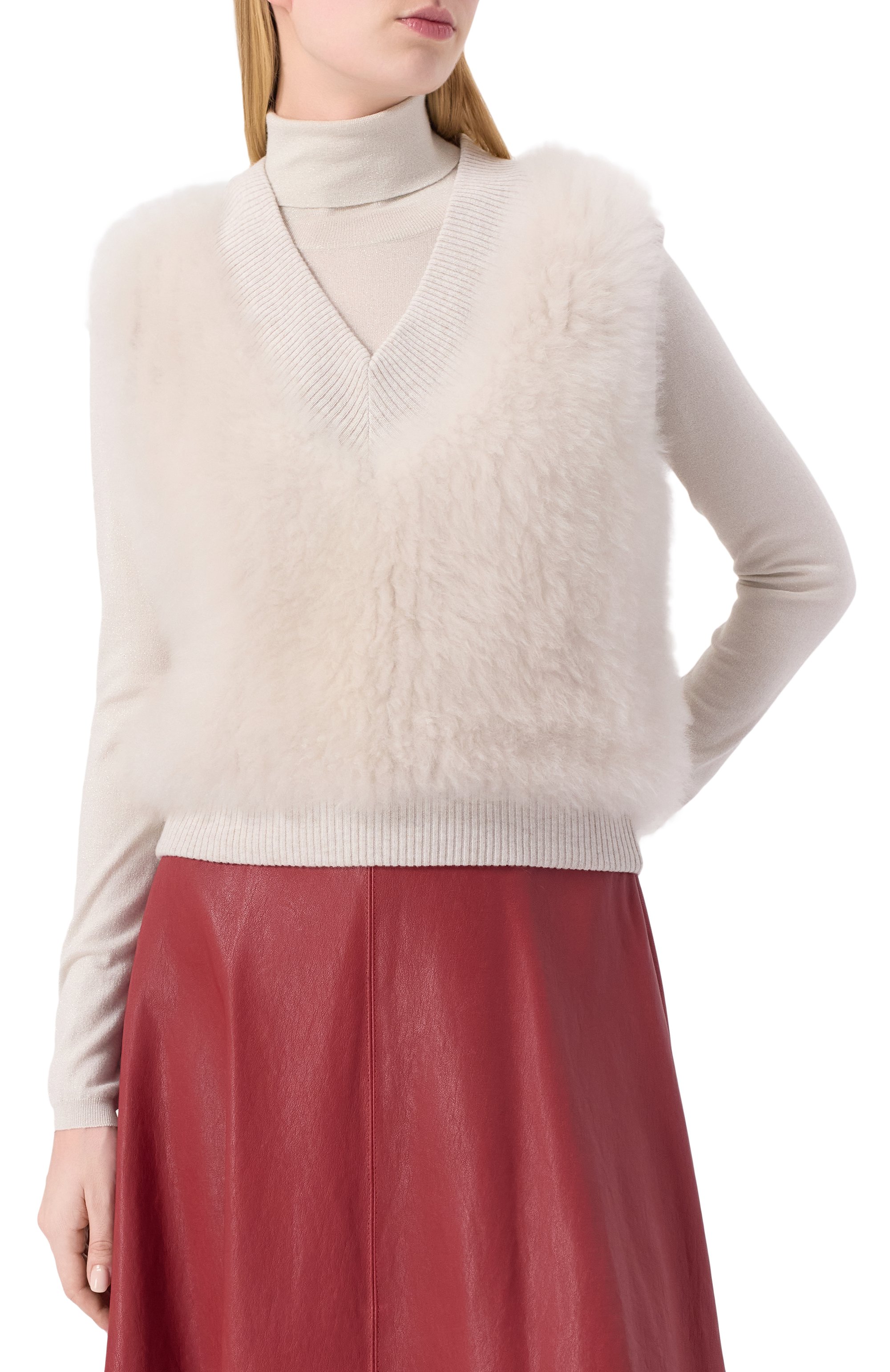 Кашемировый жилет с отделкой из козы BRUNELLO CUCINELLI, арт. M12W09802, фото 3