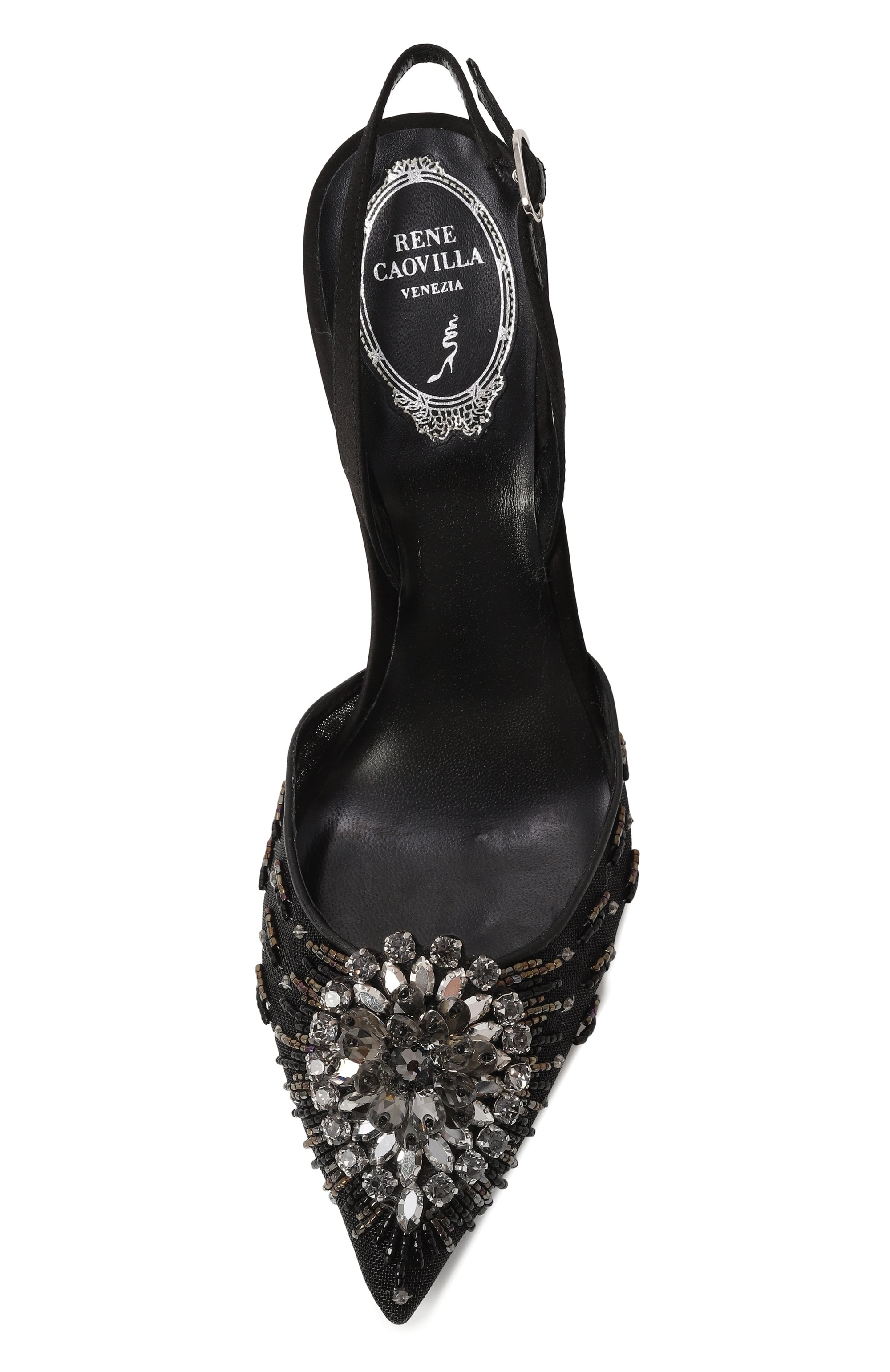 Текстильные туфли barbara 90 RENE CAOVILLA, арт. C11829-080/CRIN, фото 6