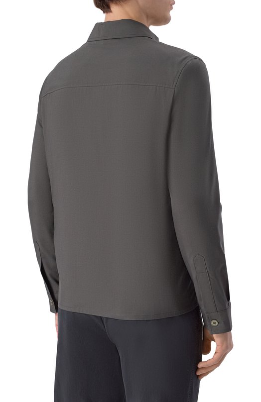 Куртка-рубашка из шерсти и шелка Marco Pescarolo URUS/5314 Серый  URUS/5314 Фото 4